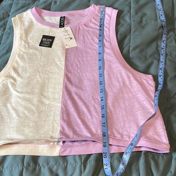 NEW Cotton On Body Tank Top Large Purple Orchid White Split Color Sleeveless - Picture 15 of 15